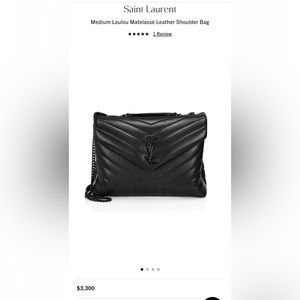 Ysl medium loulou black on black